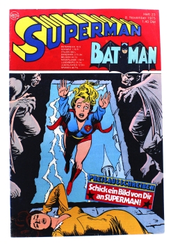 DC Comics Superman Batman Comic Nr. 23 (1975): Das Mädchen mit dem Klarsicht-Gehirn von Ehapa
